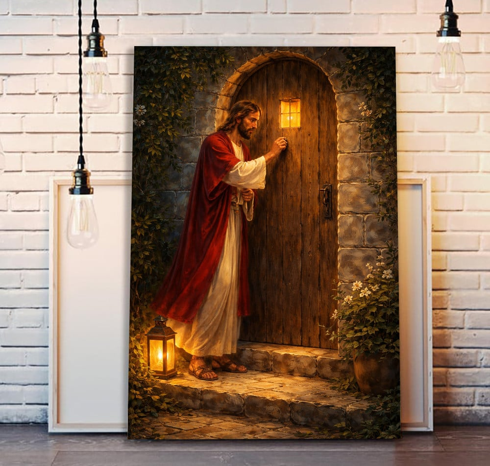 Unijames Jesus Knocking at the Door Canvas Wall Art – UniJames