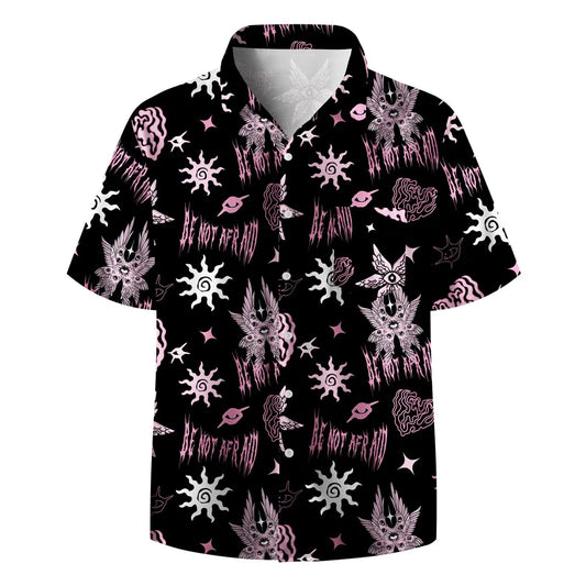 UniJames Be Not Afraid Black Christian Hawaiian Shirt