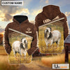 Uni Brahman On Farm Leather Pattern Personalized Hoodie