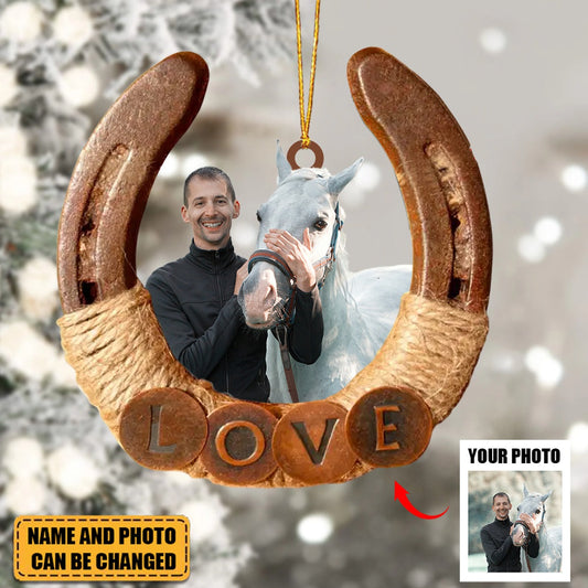 UniJames Personalized Photo Ornament - Christmas Gift For Horse Lover