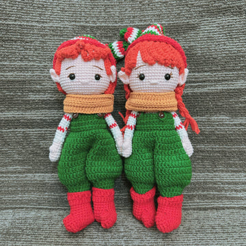 Unijames Christmas Elf Doll Handmade Crochet