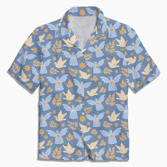 UniJames Angel And Dove Christian Hawaiian Shirt