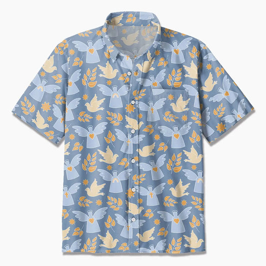 UniJames Angel And Dove Christian Hawaiian Shirt