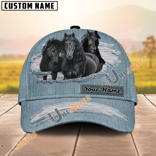 Unijames Friesian Scratch Jeans Pattern Personalized Name Cap