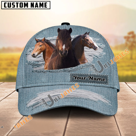 Unijames Hackney Scratch Jeans Pattern Personalized Name Cap