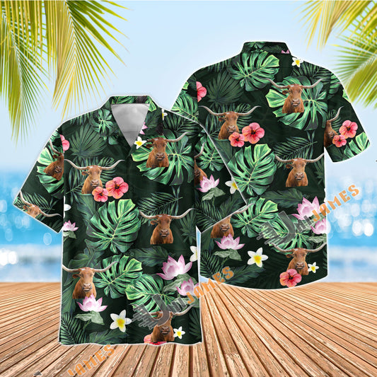 UniJames Texas Longhorn Summer Stay Cool Hawaiian Shirt