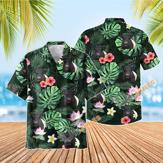 UniJames Belted Galloway Summer Stay Cool Hawaiian Shirt