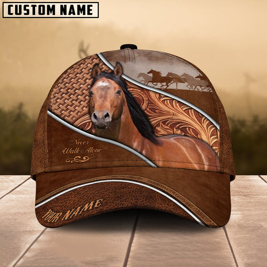 Uni American Quarter Horse Never Walk Alone Personalized Name Cap
