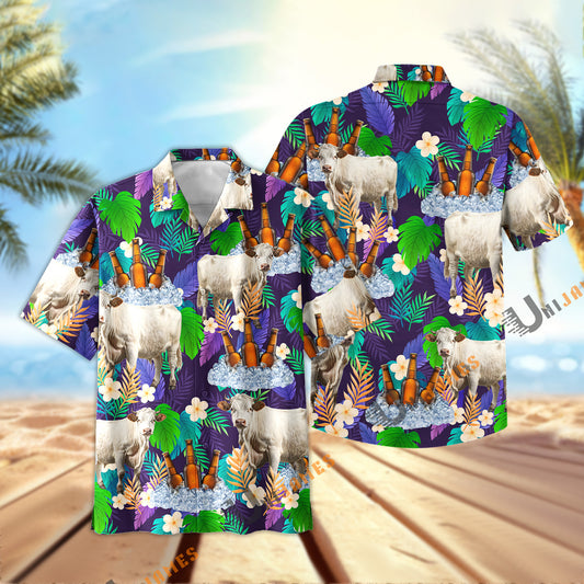 UniJames Charolais Beer Summer Time Hawaiian Shirt