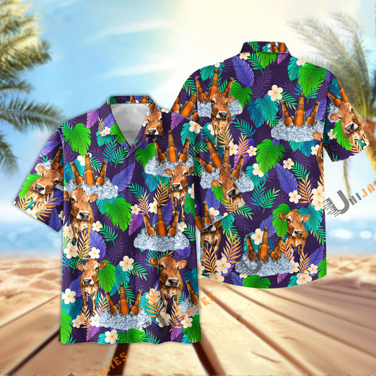 UniJames Jersey Beer Summer Time Hawaiian Shirt