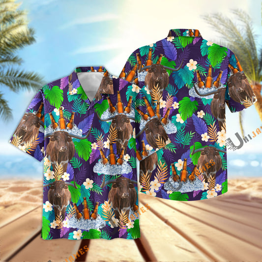 UniJames Texas Longhorn Beer Summer Time Hawaiian Shirt