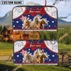 Uni Palomino America Lover Custom Name 3D Leather Clutch