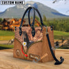 Unijames Morgan Center Zip Pattern Custom Name 3D Leather Handbag