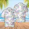 UniJames Custom Logo, Farm Name Purple Tropical Pattern Hawaiian Shirt