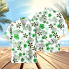 UniJames Custom Logo, Farm Name Green Floral Pattern Hawaiian Shirt