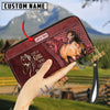 Uni Just A Girl Who Loves Horses Personalized Leather Clutch