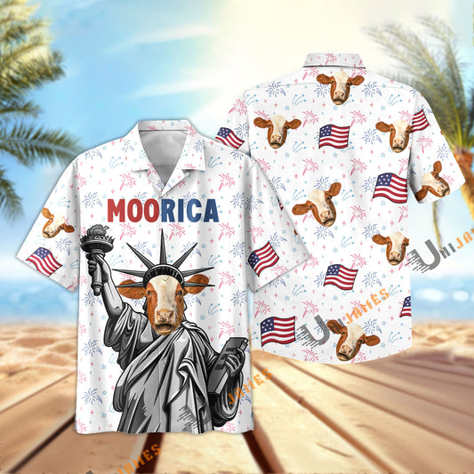 UniJames Moorica Hereford Hawaiian Shirt