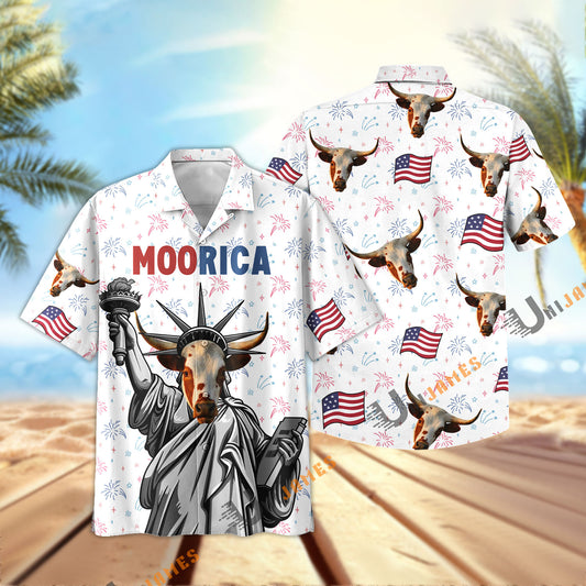 UniJames Moorica Texas Longhorn Hawaiian Shirt