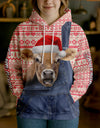Uni Personalized Name & Farm Name Merry Christmas Cow Hoodie