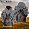 Uni Custom Name Horse Lovers Never Walk Alone 3D Hoodie