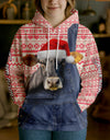 Uni Personalized Name & Farm Name Merry Christmas Cow Hoodie