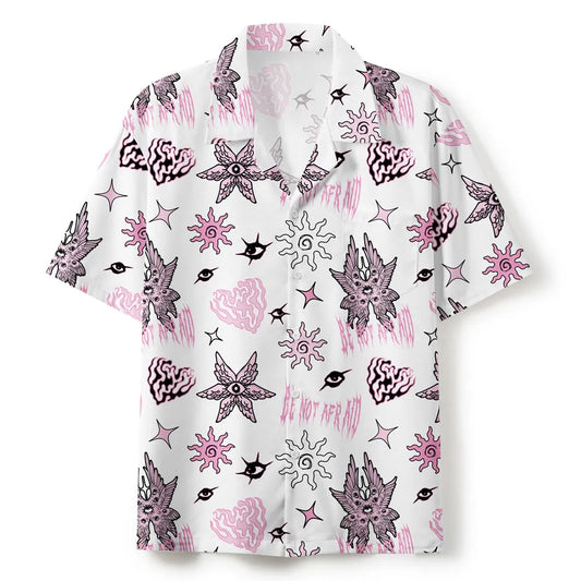 UniJames Be Not Afraid White Christian Hawaiian Shirt