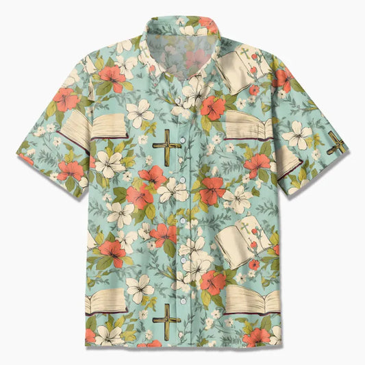 UniJames Bible Flower Christian Hawaiian Shirt