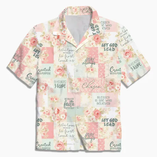UniJames Bible Verse Flower Christian Hawaiian Shirt