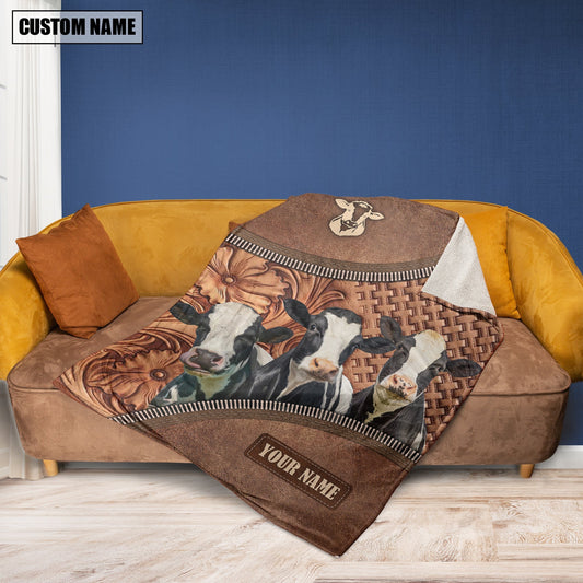 Uni Holstein Happiness Customized Name 3D Blanket