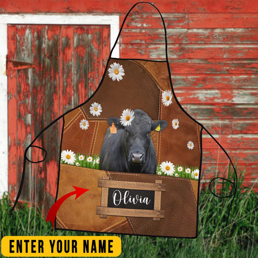 Uni Personalized Name Brangus Cattle All Over Printed 3D Apron