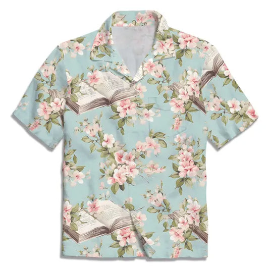 UniJames Christian Book Flower Hawaiian Shirt