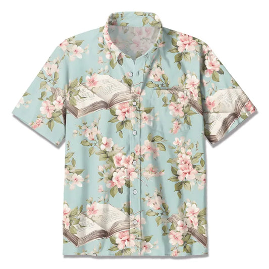 UniJames Christian Book Flower Hawaiian Shirt