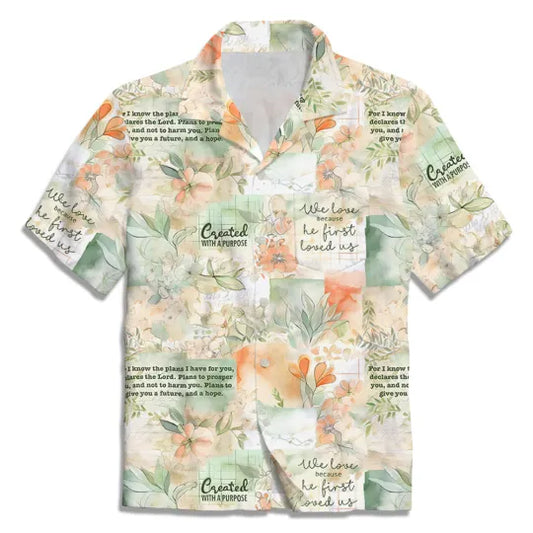 UniJames Created With Purpose Christian Hawaiian Shirt