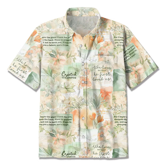 UniJames Created With Purpose Christian Hawaiian Shirt