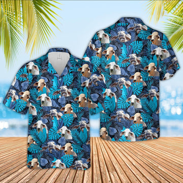 Uni Brahman Leaf Pattern Hawaiian Shirt