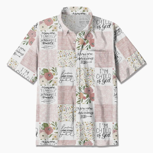 UniJames Floral Bible Verse Christian Hawaiian Shirt
