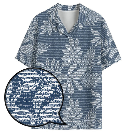 UniJames Hawaiian Shirt - Tropical Floral Scenic Pattern | Bible Verse & Scripture