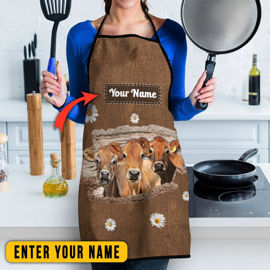 Uni Personalized Name Jersey Happiness 3D Apron