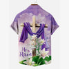 UniJames He Is Risen Cross Craft Christian Hawaiian Shirt - Hawaiian Beach Shirts for Men Women