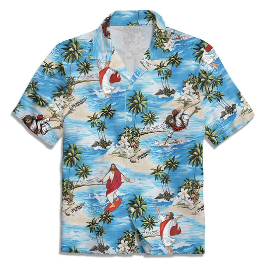 UniJames Jesus Goes Surfing Surfing Lover Hawaii Shirt