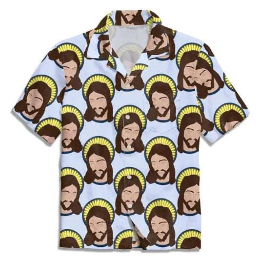 UniJames Jesus Head Christian Hawaiian Shirt