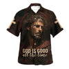 UniJames Jesus Face God Is Good All The Time Hawaiian Shirt - Christian Hawaiian Shirt - Religious Hawaiian Shirts