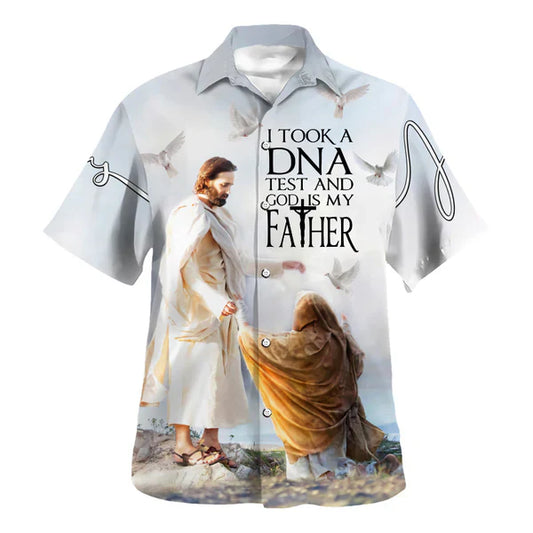UniJames Jesus I Took A Dna Test And God Is My Father Hawaiian Shirt - Christian Hawaiian Shirt - Religious Hawaiian Shirts