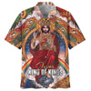 UniJames Jesus King Of Kings Hawaiian Shirt - Best Hawaiian Shirts - Christian Hawaiian Shirt