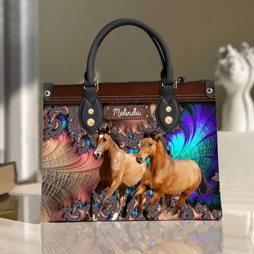 Unijames Horse Lovers Custom Name 3D Leather Handbag