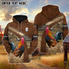 Uni Rooster Custom Name On Sleeve 3D Hoodie