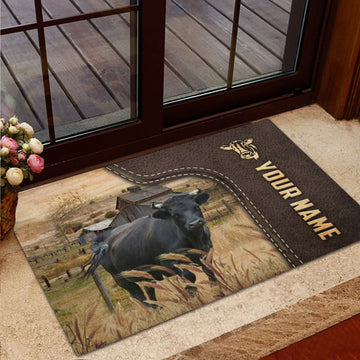 Uni Dexter Custom Name Leather Pattern Doormat
