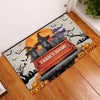 Uni Black Angus Custom Farm Name Halloween Doormat