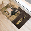Uni Brahman Custom Name Leather Pattern Doormat