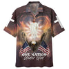 UniJames One Nation Under God Hawaiian Shirt - Jesus Arms Wide Open Hawaiian Shirts - Christian Hawaiian Shirt - Jesus Hawaiian Shirts